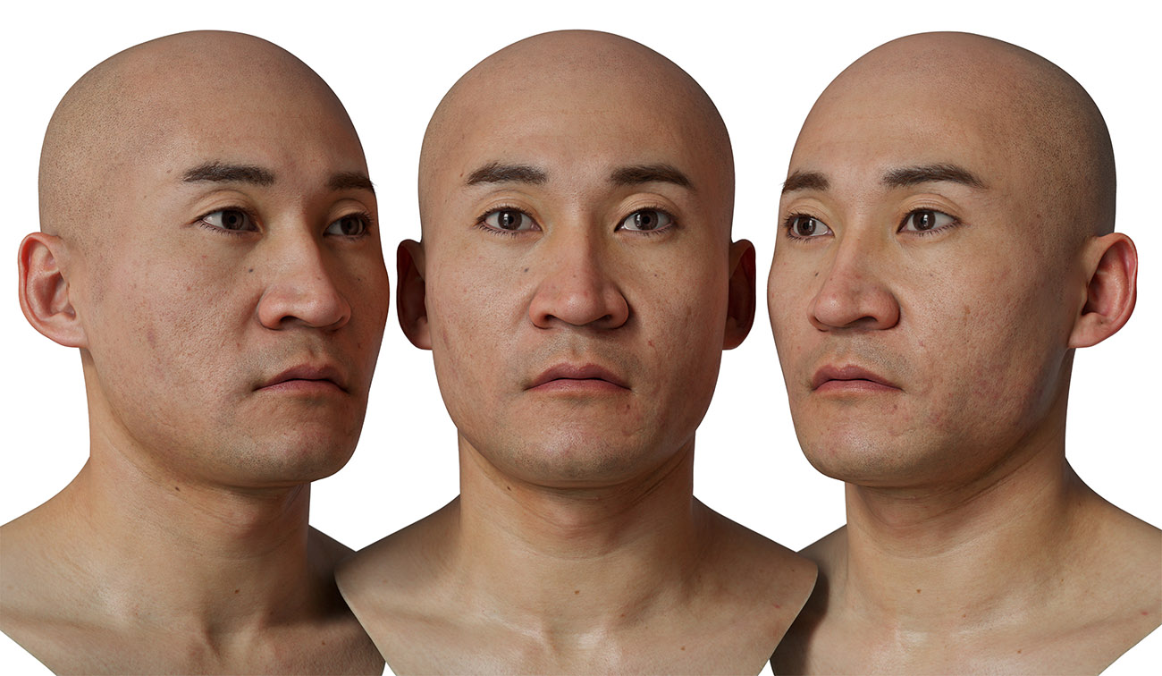 Male 3d head scan download